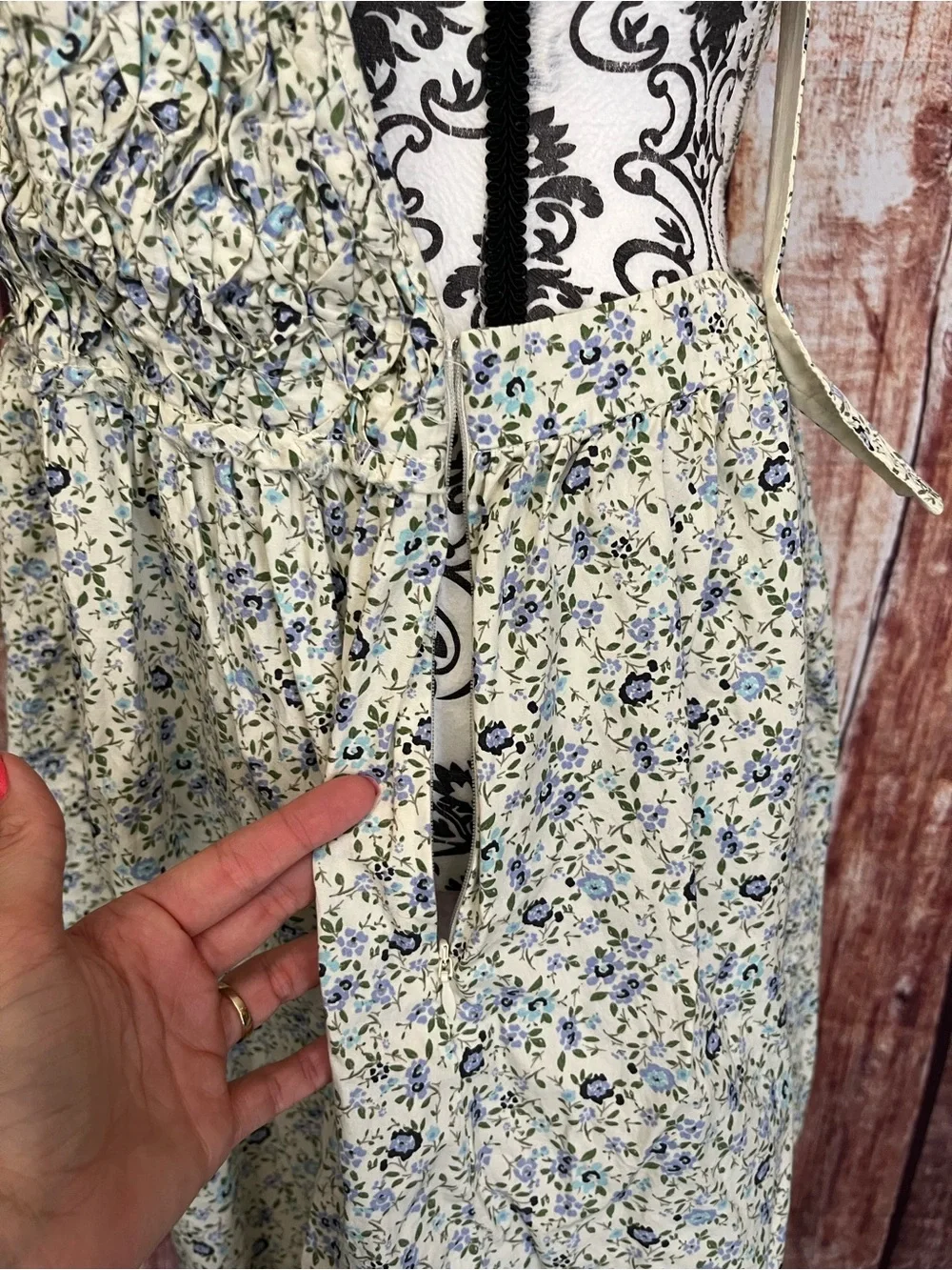 Free People | NWT Floral Cross-Back Sundress - Picture 7 of 14